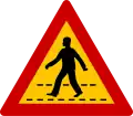 K-15 Pedestrian crossing ahead