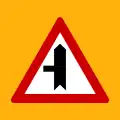 Κ-28α Junction with a side-road from the left