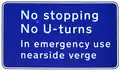 Sign to indicate rules governing use of the motorway.