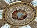 A view of the boss in the main dome which contains a trompe l'oeil depicting the roman gods