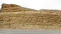 Tranisition facies exposed in road cut along U.S. Highway 191, lower Indian Canyon, Duchesne County, Utah