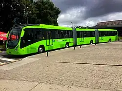 A Transmetro bus in Guatemala City