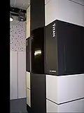 Analytical aberration-corrected transmission electron microscope (TEM) in the Leipzig nanoanalytical centre (LenA). Large-scale device at the IOM. (© IOM; Photo: Yvonne Bohne)