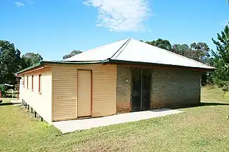 The former Traveston Powder Magazine, now incorporated in Traveston Soldiers' Memorial Hall, 2011