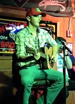 Denning playing at Zydeco in 2014