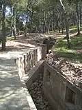 Civil war fortifications on muntanya de la patà