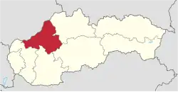 Location of Trenčín Region