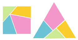 The haberdasher's problem, created by Henry Dudeney