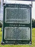 "Tribute to the Scots" at the Gisla Cemetery.