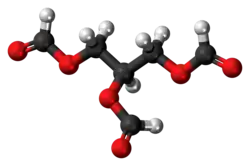 Ball-and-stick model of the triformin molecule
