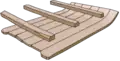 The planks glued, as they are in the cárceles