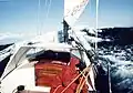 Working the winches during a storm