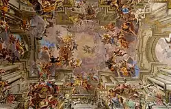 Andrea Pozzo, Glory of St. Ignatius, 1691–94. Ceiling of Sant'Ignazio, Rome.
