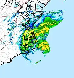 Radar mosaic of Arthur
