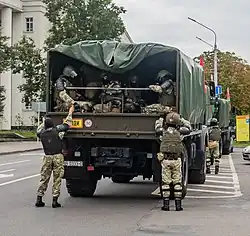 Truck and troopers