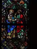 Detail of a stained glass window