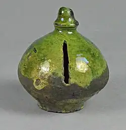 Tudor Green ware, money box