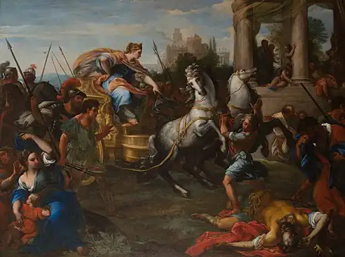 Tullia driving her Chariot over her Father, 1687, Burghley House, Cambridgeshire