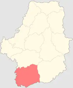 Novosilsky District on the map of Tula Governorate