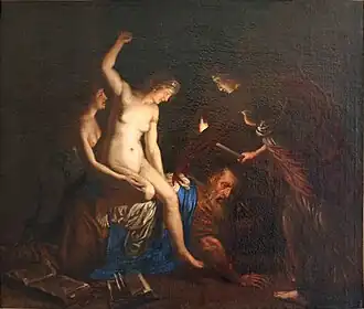 Aristotle and Campaspe,[P] Alessandro Turchi (attrib.) Oil on canvas, 1713