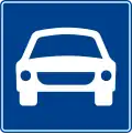 Start of motor-vehicles-only road