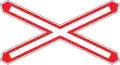 Single track Railroad crossing
