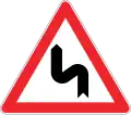 Double curve, first to the left