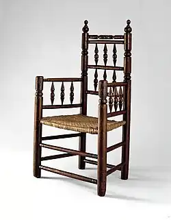 Turned Armchair, American, 1630–1700