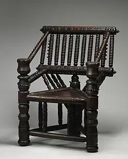 Turned chair, British, circa 1600