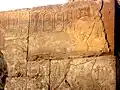 This usurped relief of Tutankhamun shows Horemheb wearing the khepresh crown. Luxor Temple.