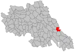 Location in Iași County