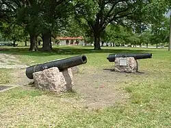 Replica of "Twin Sisters" smoothbores used in the Battle of San Jacinto (1836)
