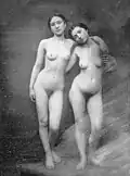 Image 50Two nudes standing. ca.1850. Daguerreotype. 14.6 × 14.11 cm (5.7 × 5.6 in). The Metropolitan Museum of Art, New York