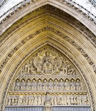 Tympanum above the north entrance