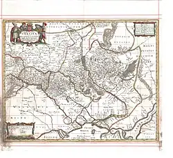 General type of the Ukraine or Palatinate of Podolia, showing the lands of Kiev and Braslav with new delineations, 1681