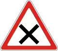 Crossroad with priority (give way to vehicles coming to the right)