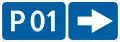 Road number and direction sign (1994–2014)
