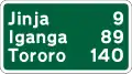 Confirmatory sign - Primary roads