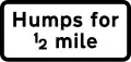 Distance for which humps extend