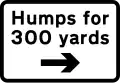 Direction to and distance for which humps extend