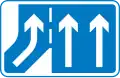 Additional traffic lane joining from the left ahead[c]