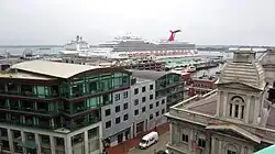 Carnival Glory docked in Portland, Maine.