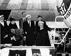 The USS Sturgeon was launched on 26 February 1966, sponsored by Mrs. Everett Dirkson, the wife of US Senator Everett Dirksen of Illinois.