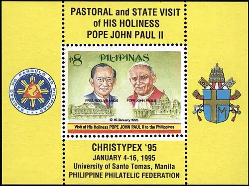 State visit of Pope John Paul II in the Philippines and the UST campus