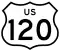 U.S. Route 120 marker