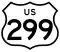 U.S. Route 299 marker