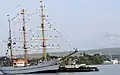 Ecuadorian Navy ship Guayas, visiting Pearl Harbor.