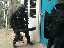 An enforcer used to ram doors
