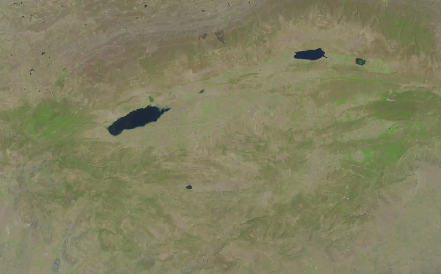 Landsat 8 image of the Uchhali Wetlands Complex