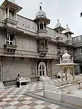 Courtyard where the Ek Thambiya Mahal is located.